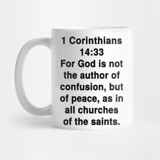 1 Corinthians 14:33  King James Version (KJV) Bible Verse Typography Mug